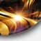 Designart - Abstract Gold Fractal Background' Contemporary Abstract Wall Art